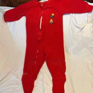 Vintage Paddington Red Kids One Piece with Balloon Design 3T